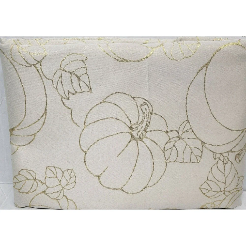 Woven Metallic Tablecloth 60